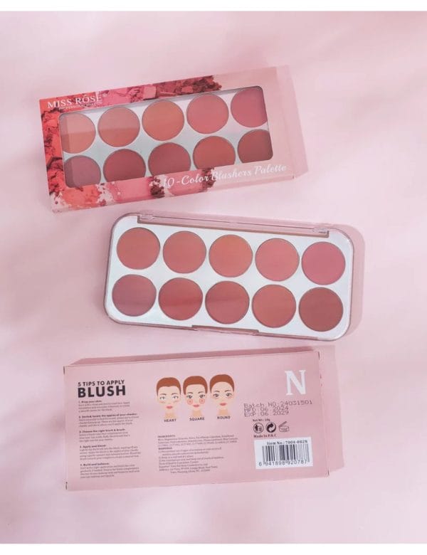 Miss Rose 10-Color Blushers Palette - Image 5