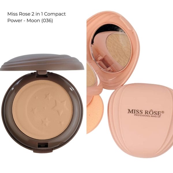 Miss Rose 2 in 1 Compact Powder- Moon (036)