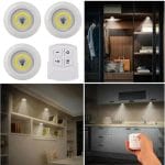 Handheld remote control for wireless tap lights