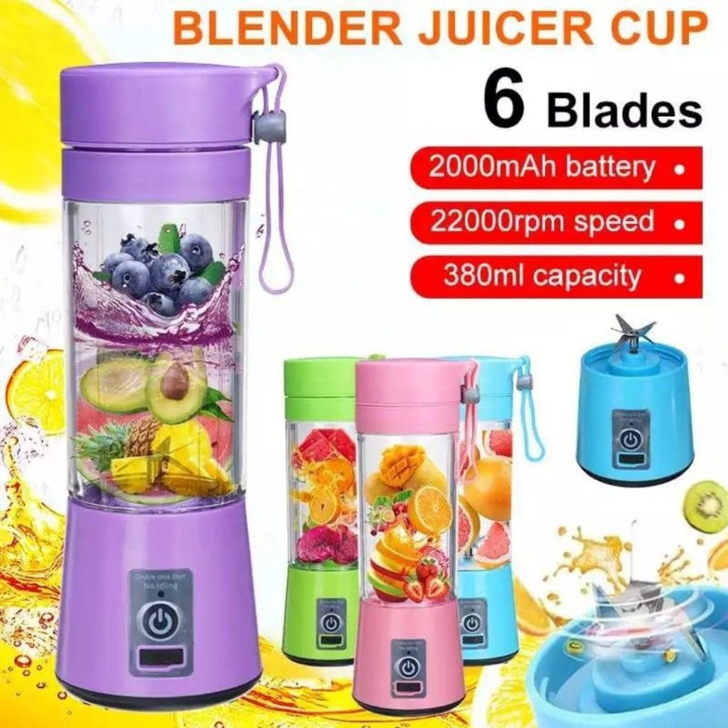 Portable USB Juicer Blender 6-Blade (Rechargeable)