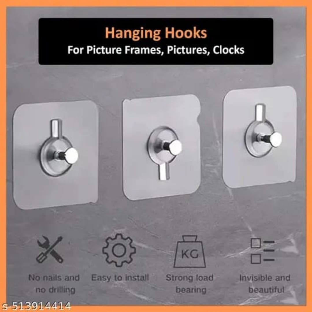 Self adhesive invisible wall hook for home decor