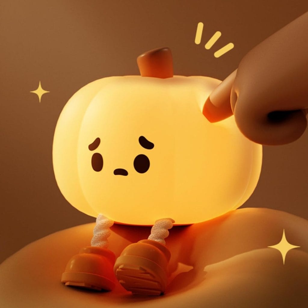 Pumpkin Mood LED Night Light with Sitting Legs