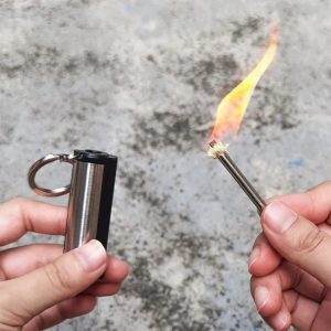Forever lighter fire starter keychain metal body