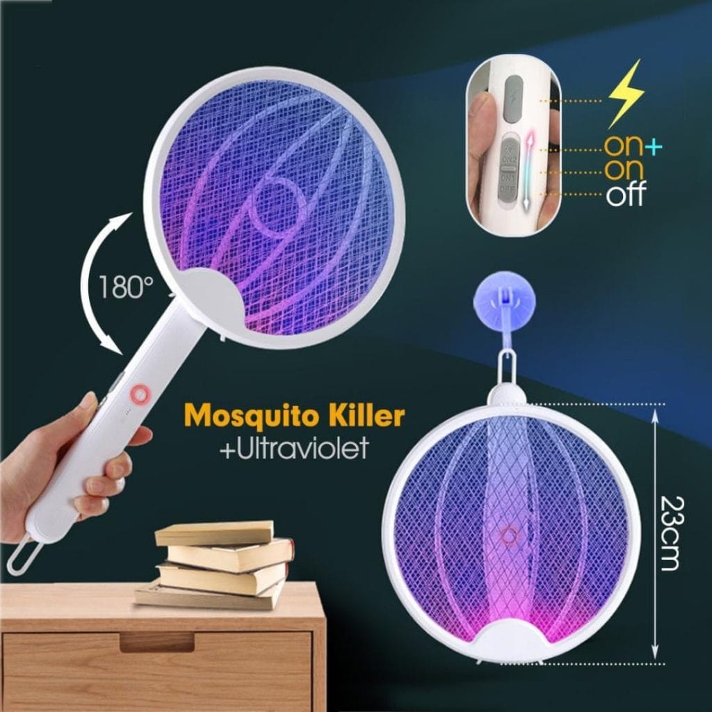 Foldable Electric Mosquito Killer Racket (USB Rechargeable)