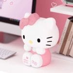 Tap-dimmable Hello Kitty night light for kids room