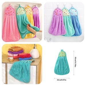 Reusable hanging towel for kitchen sink