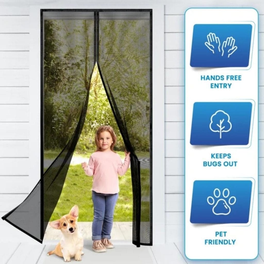 Magic Mesh Magnetic Screen Door (Hands-Free)