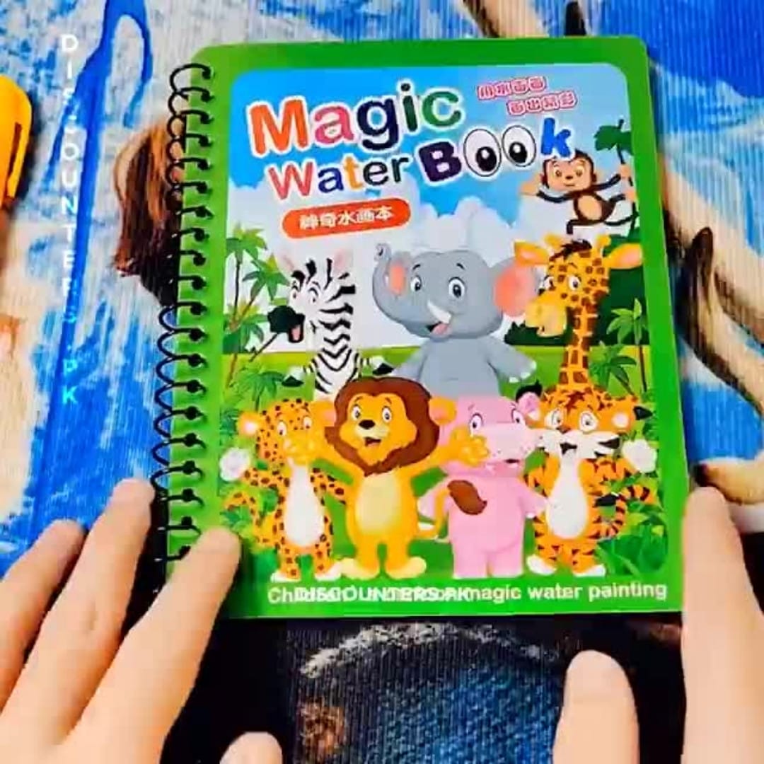 Magic Water Coloring Book for Kids with Reusable Pages