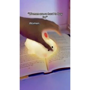 Close-up of bunny lamp ears and face