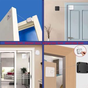 Close-up of adjustable tension screw on hinge