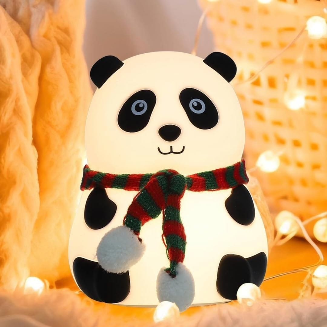 USB rechargeable panda night lamp for children’s bedroom