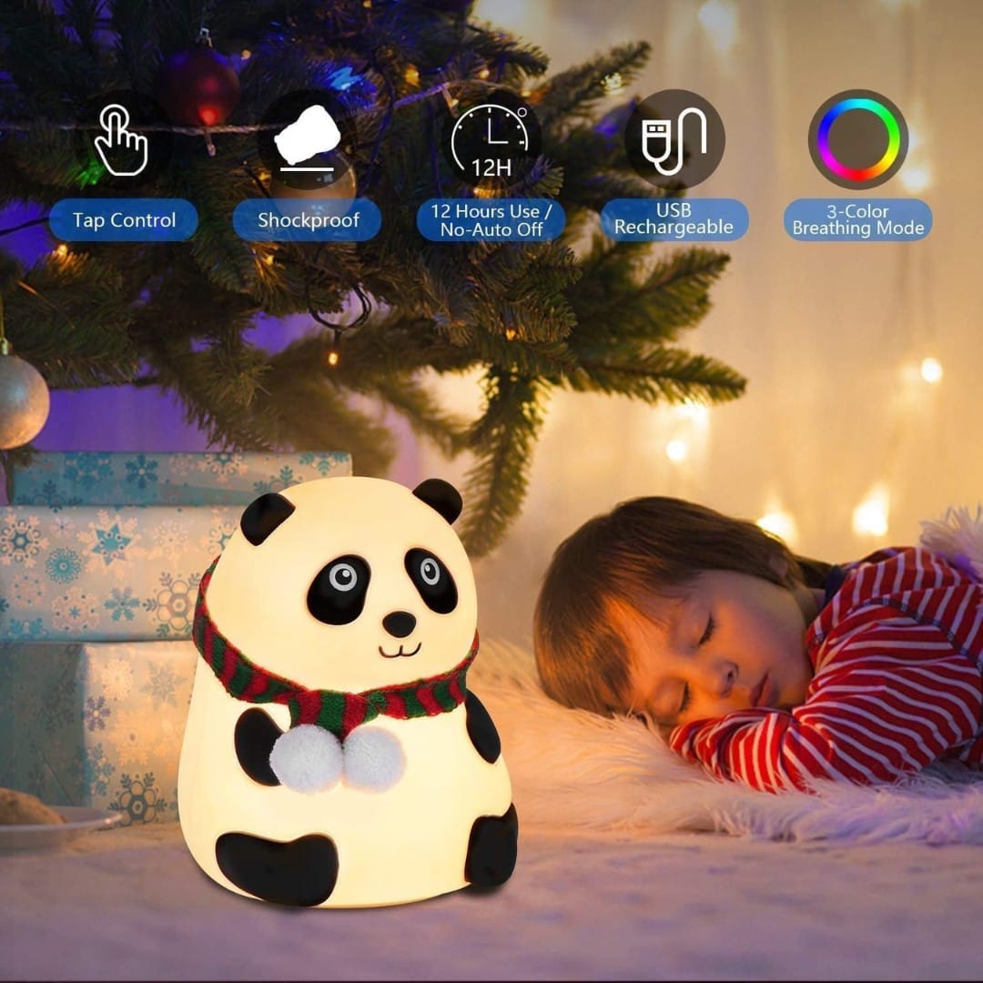 Cute panda mood light with gentle warm-white LED glow