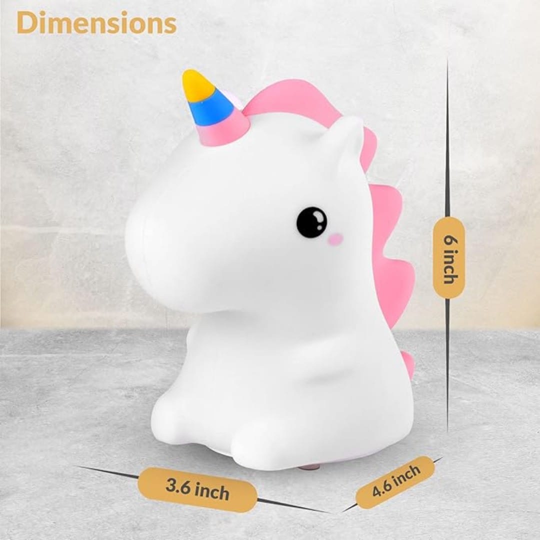 Unicorn Clapping Silicone Night Light with Sleep Timer