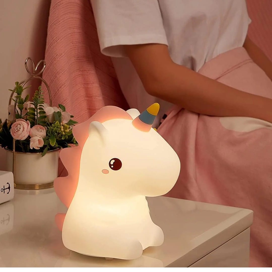 Unicorn Clapping Silicone Night Light with Sleep Timer