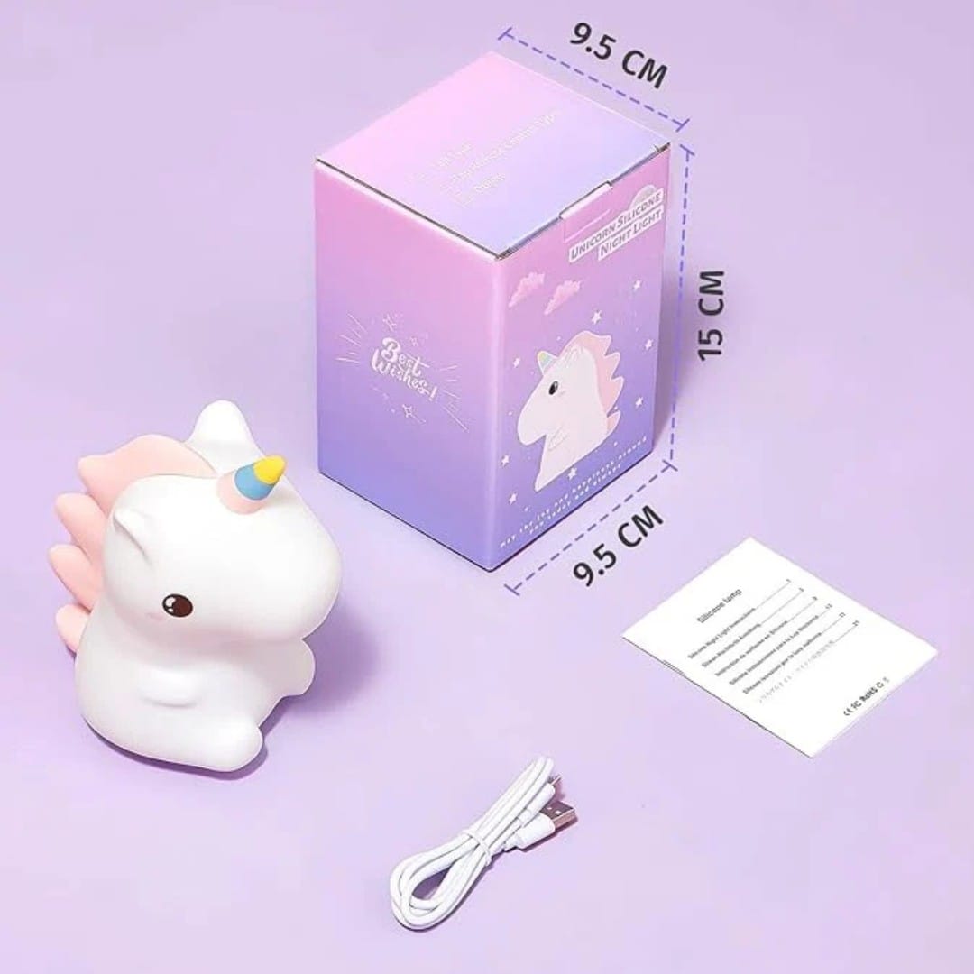 Cute unicorn mood light with gentle warm-white LED