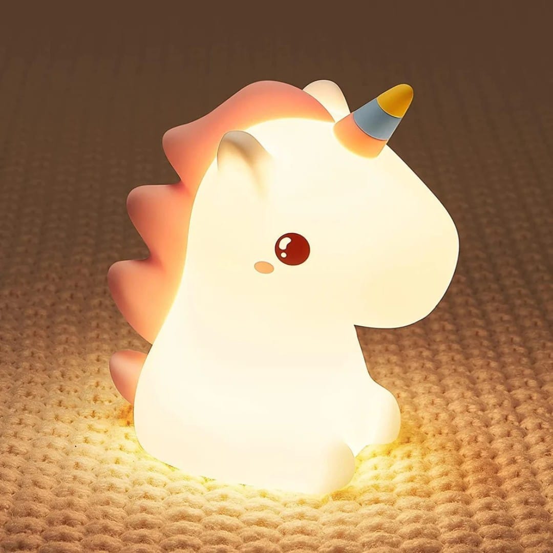 Unicorn Clapping Silicone Night Light with Sleep Timer