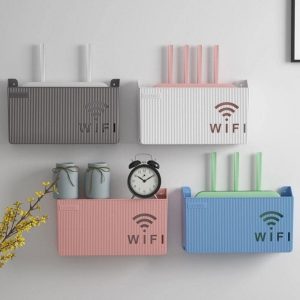Router cable management wall organizer