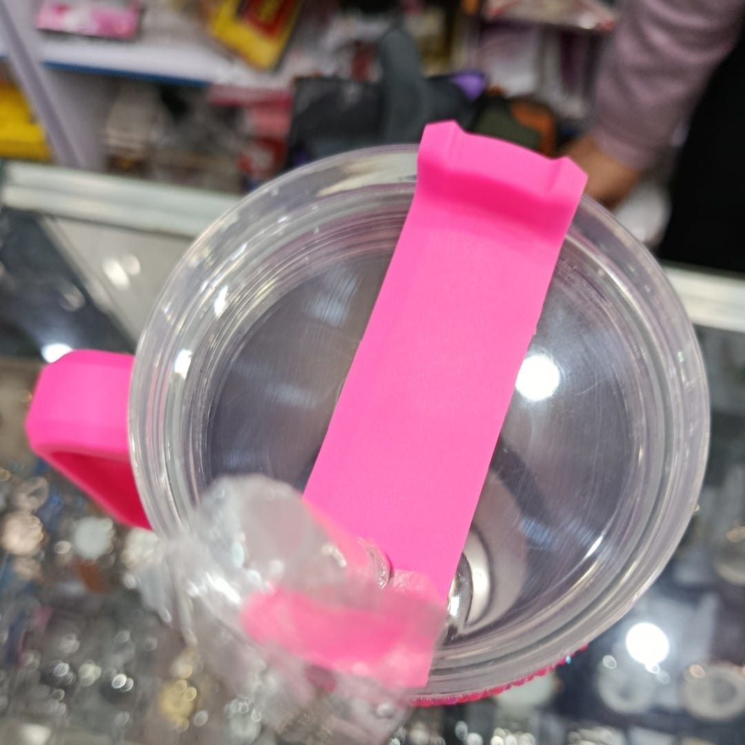 Pink Rhinestone 40oz Insulated Tumbler with Handle