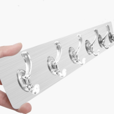 Self-Adhesive 6-Hook Wall Rail