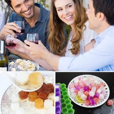 37-Cavity Silicone Honeycomb Ice Cube Tray with Lid