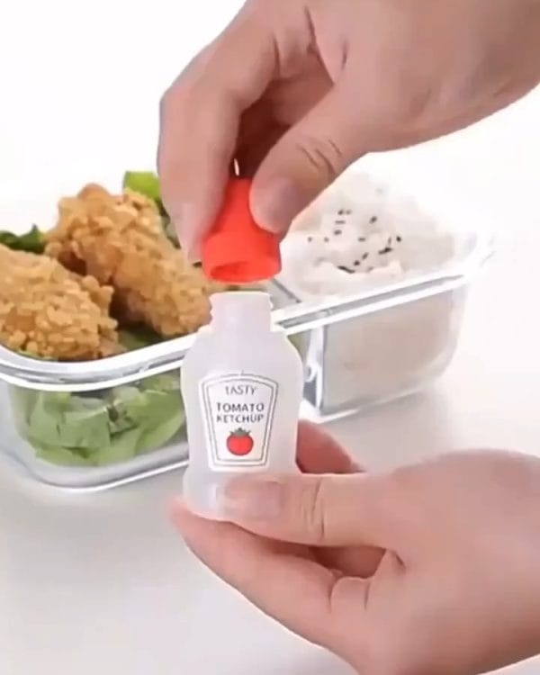 Mini Portable Sauce Bottles for Lunch Box