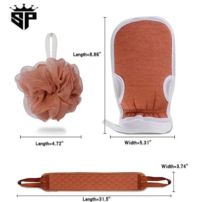 2-in-1 Bath Loofah Mitt