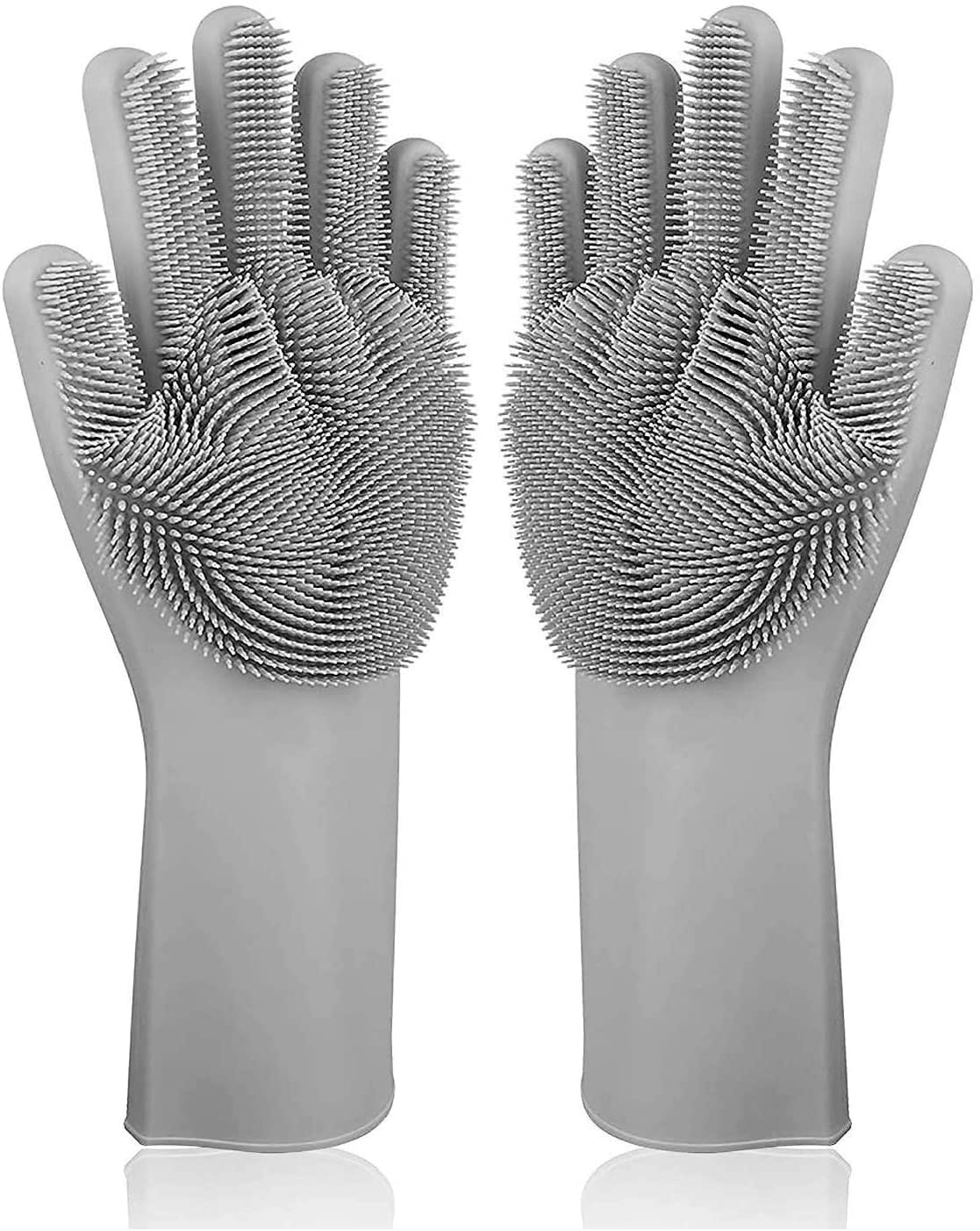 Magic Silicone Dishwashing Gloves with Bristles - photo 4