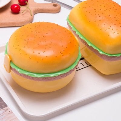 Hamburger-Shaped Bento Lunch Box for Kids