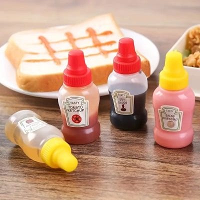 Mini Portable Sauce Bottles for Lunch Box