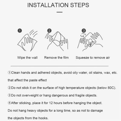 Self-Adhesive 6-Hook Wall Rail