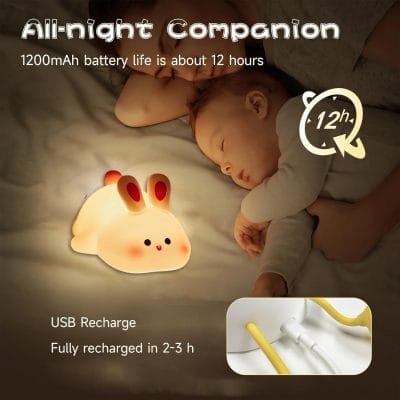Silicone Rabbit Night Light