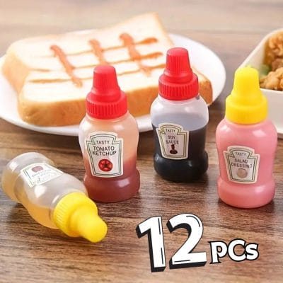 Mini Portable Sauce Bottles for Lunch Box