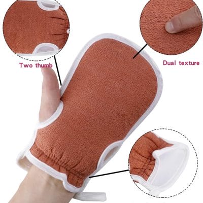 2-in-1 Bath Loofah Mitt