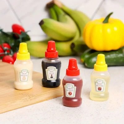 Mini Portable Sauce Bottles for Lunch Box