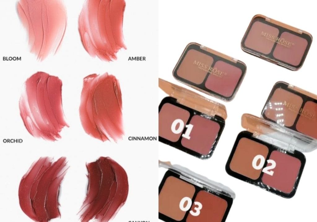 Miss Rose 2 in 1 Matte Blush on Black Packing