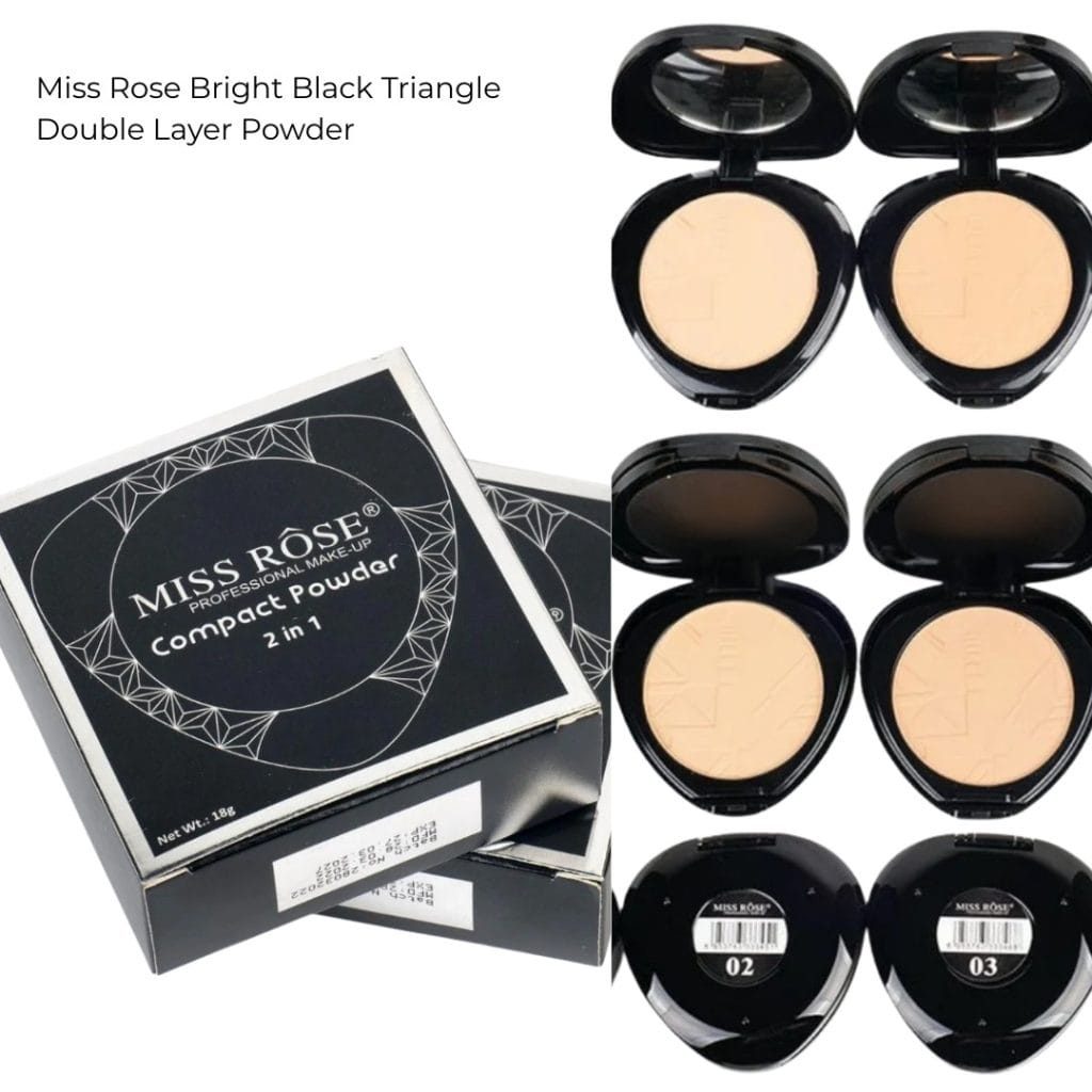 Miss Rose Bright Black Triangle Double Layer Powder
