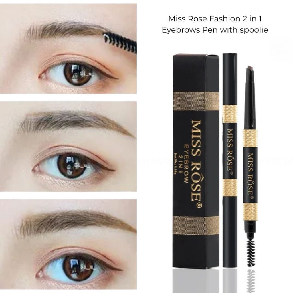 Miss Rose Fashion 2 in 1 Eyebrows Pen with spoolie